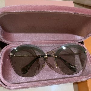 Miu Miu Cat Eye Two-Tone Sunglasses